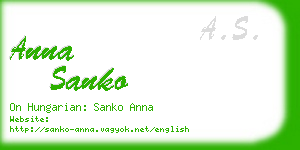 anna sanko business card